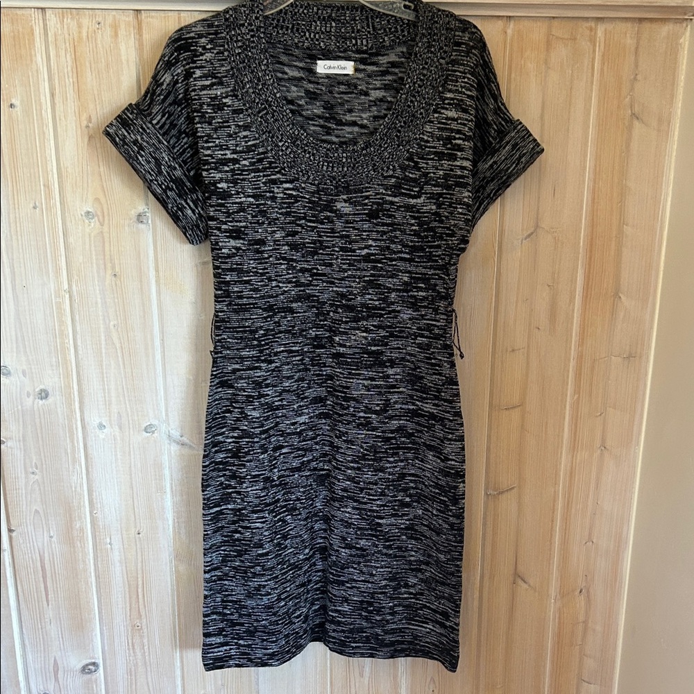Calvin Klein Charcoal Knit Mini Dress